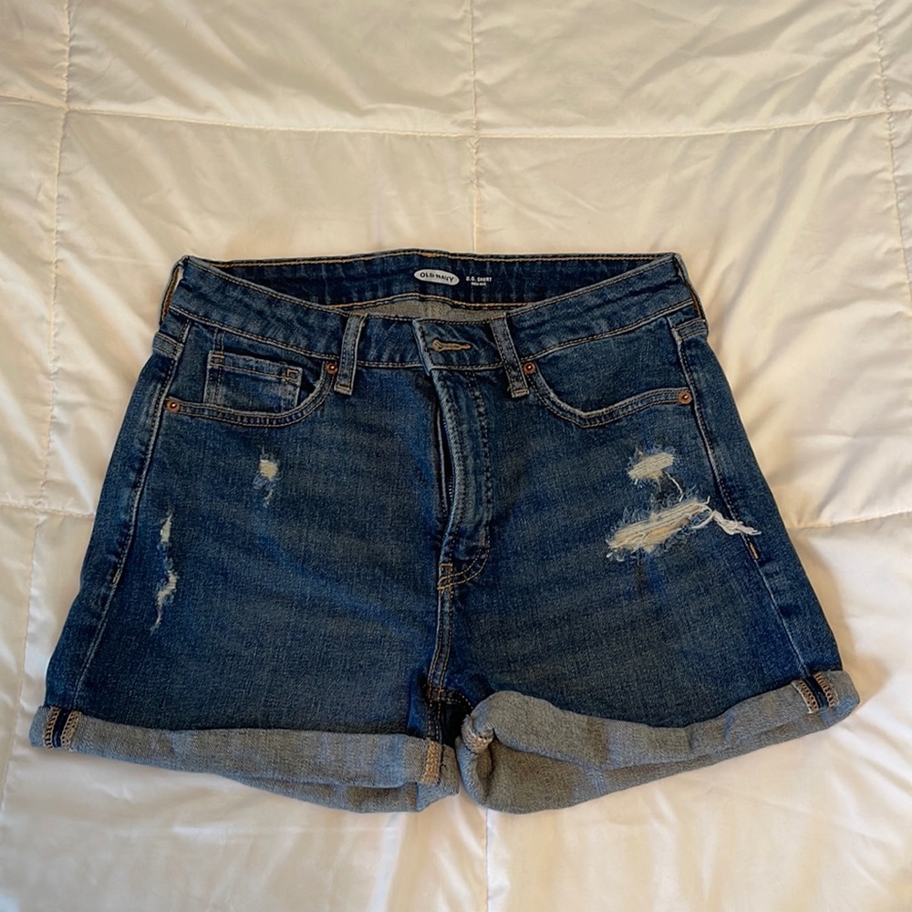 Old Navy O.G High Rise Distressed Denim Shorts